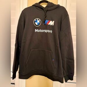 Puma BMW Motorsport Black Hooded Sweatshirt- Men's Large